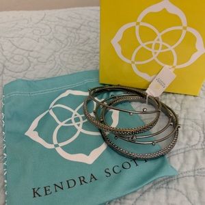 NWT hematite Tatum bangles Kendra Scott